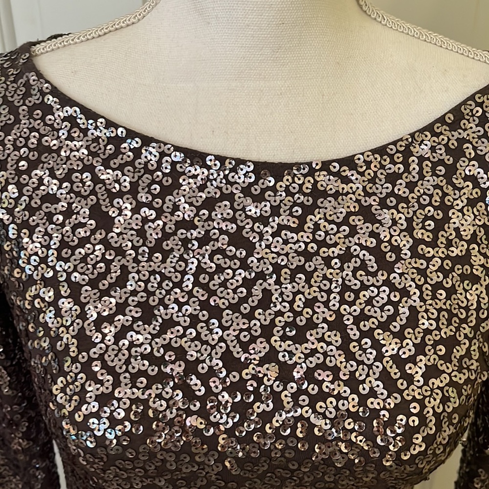 Jcrew, Extra, Small, Black And Silver Sequence Lo… - image 4